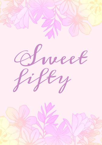 Elegant Floral Design for 50th Birthday Celebration - Download Free Stock Templates Pikwizard.com