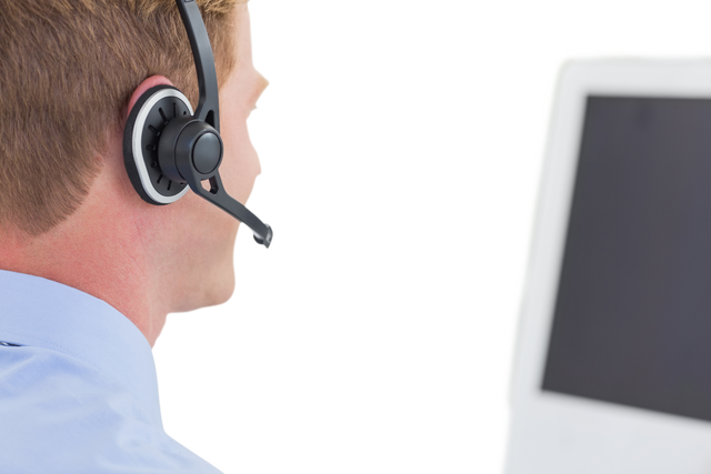 Call Center Agent Wearing Headset Transparent Background - Download Free Stock Videos Pikwizard.com