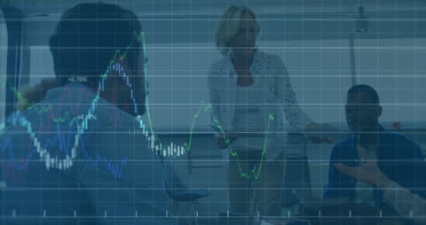 Financial Advisors Analyzing Data on Digital Interface