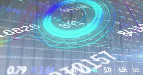 Digital interface with financial data overlay