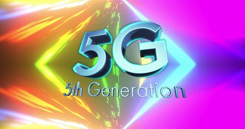 Colorful 5G 5th Generation Technology Concept Design - Download Free Stock Images Pikwizard.com
