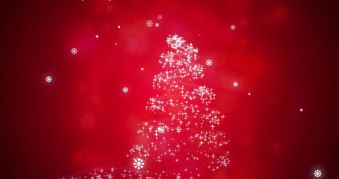 sparkling christmas tree formed by shooting star and snowflakes - Download Free Stock Images Pikwizard.com