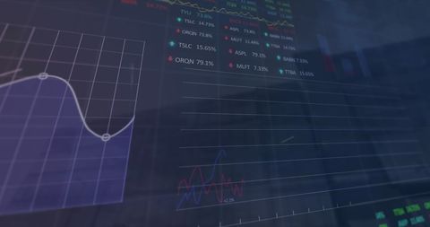 Stock Market Data and Tall Buildings Low Angle Glimpse - Download Free Stock Images Pikwizard.com