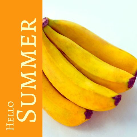 Vibrant Summer Welcome with Ripe Banana Bunch - Download Free Stock Templates Pikwizard.com