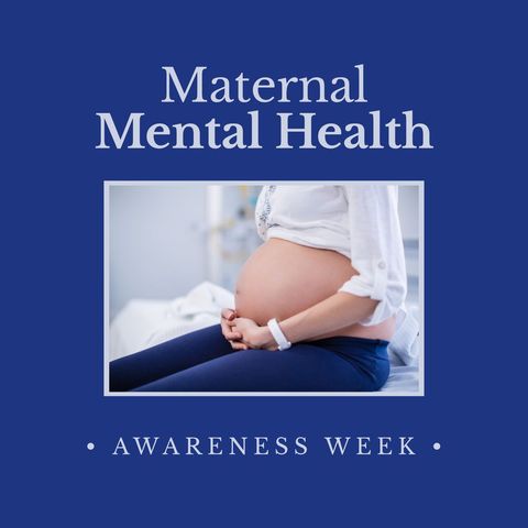 maternal mental health awareness with pregnant woman imagery - Download Free Stock Templates Pikwizard.com