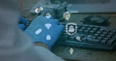 Digital interaction with futuristic technology holograms