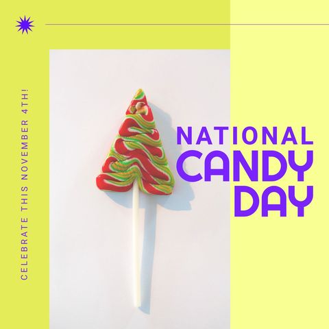 spiral triangle lollipop celebrating national candy day - Download Free Stock Templates Pikwizard.com
