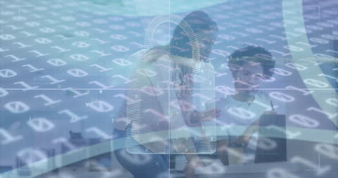 Digital Security Technology and Corporate Collaboration Concept