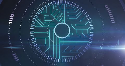 Futuristic Digital Circuit Board with Glowing Light - Download Free Stock Images Pikwizard.com