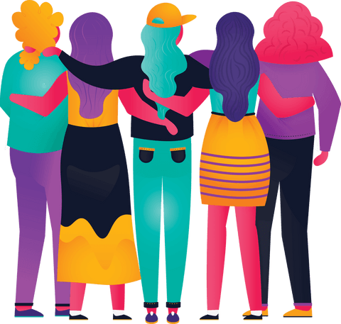 Vibrant Abstract Female Figures on Transparent Background - Download Free Stock Videos Pikwizard.com