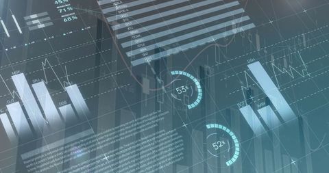 Futuristic Data Processing with Graphs and Charts Overlay - Download Free Stock Images Pikwizard.com