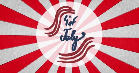 Fourth of July Patriotic Rays Background