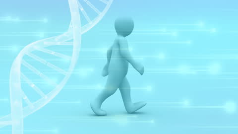 DNA Strand and Digital Network Animation in Sports Technology