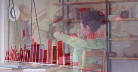 Home office stress during pandemic with data visualization