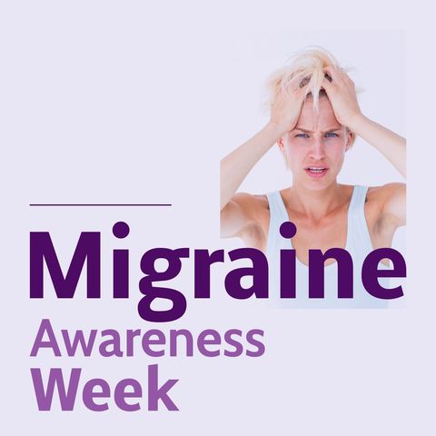 Migraine Awareness Campaign Featuring Distressed Woman - Download Free Stock Templates Pikwizard.com