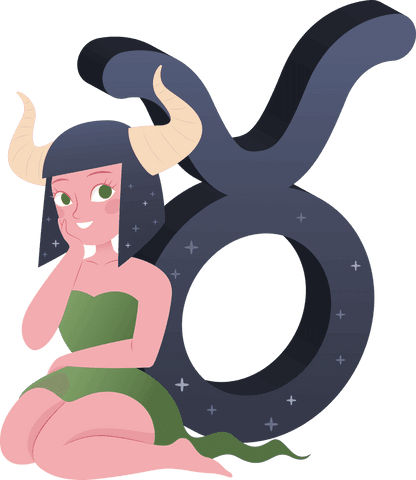illustration of taurus symbol with horned woman on transparent background - Download Free Stock Videos Pikwizard.com