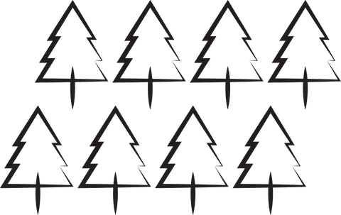 pattern of repeated christmas trees on transparent background - Download Free Stock Videos Pikwizard.com