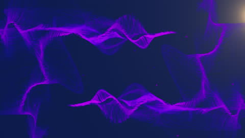 Vibrant Purple Abstract Wave Forms on Dark Background