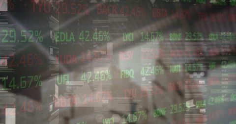 Digital Financial Market Projections in Warehouse Aerospace Environment - Download Free Stock Images Pikwizard.com