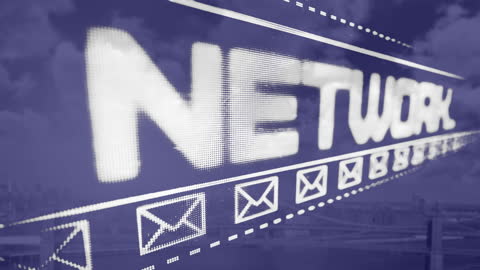 Network Theme with Grunge Pixelated Visuals