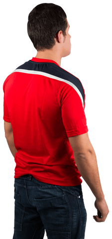 Football Fan Wearing Stylish Red Jersey Isolating on Transparent Background - Download Free Stock Videos Pikwizard.com