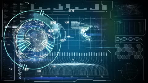 Futuristic Data Visualization with Digital Scan Interface