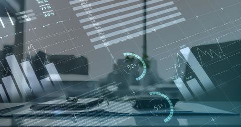 Integrated Financial Data Analysis in Empty Office Setting - Download Free Stock Images Pikwizard.com