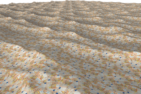 Transparent Layer of Euro Currency Waves Covering Landscape - Download Free Stock Videos Pikwizard.com