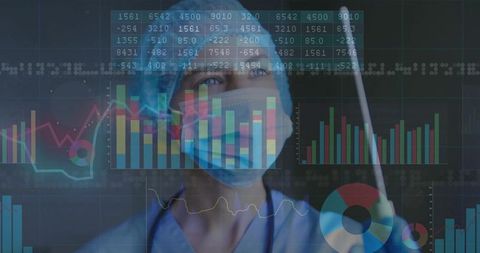 Futuristic Healthcare Analytics with Nurse and Data Visualization