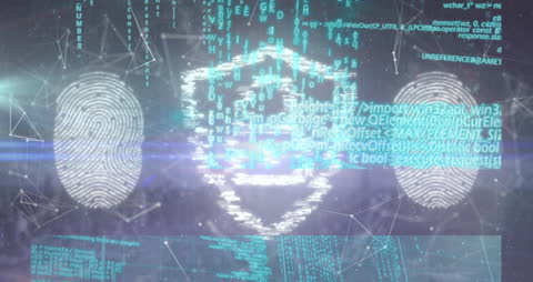 Digital Security Concept with Futuristic Interface Elements