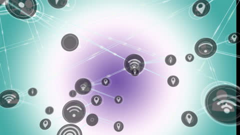 Global Network Connections Digital Interface Animation