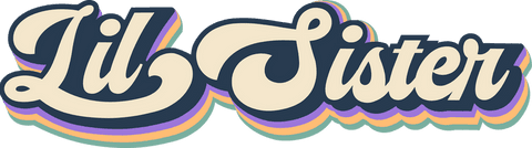 retro cursive lil sister lettering with pastel shadows - Download Free Stock Videos Pikwizard.com