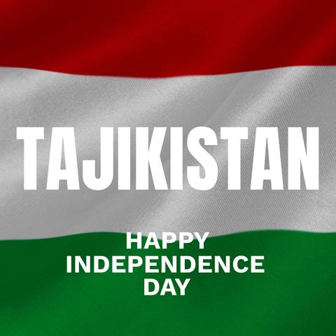 Tajikistan Independence Day Text on National Flag Background - Download Free Stock Templates Pikwizard.com