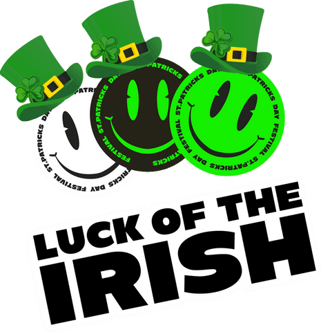 Transparent st. Patrick's day smileys celebrating luck of the irish