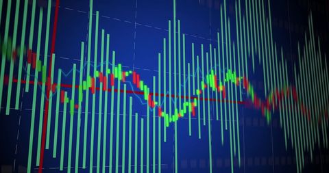 Financial Data Analyzing with Blue Digital Interface Background - Download Free Stock Images Pikwizard.com