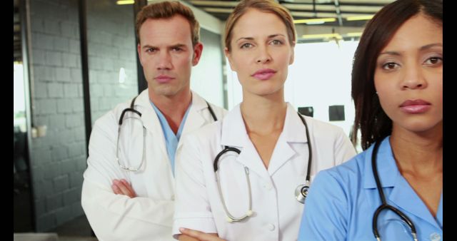 Team of Confident Healthcare Professionals Standing Together in Hospital - Download Free Stock Images Pikwizard.com