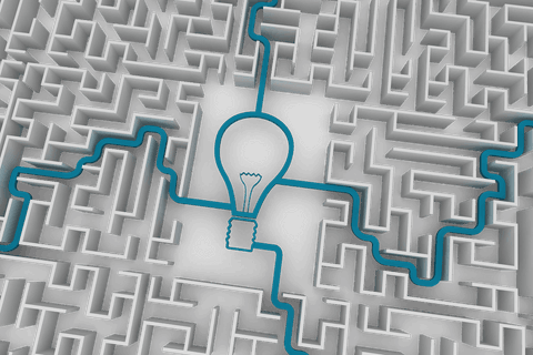 transparent light bulb within maze, solving puzzle concept - Download Free Stock Videos Pikwizard.com