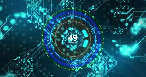 Digital Data Processing Over Circuit Board - Download Free Stock Images Pikwizard.com