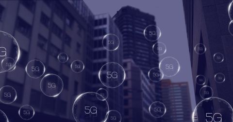 5G Network Concept with Cityscape Background and Digital Connections - Download Free Stock Images Pikwizard.com