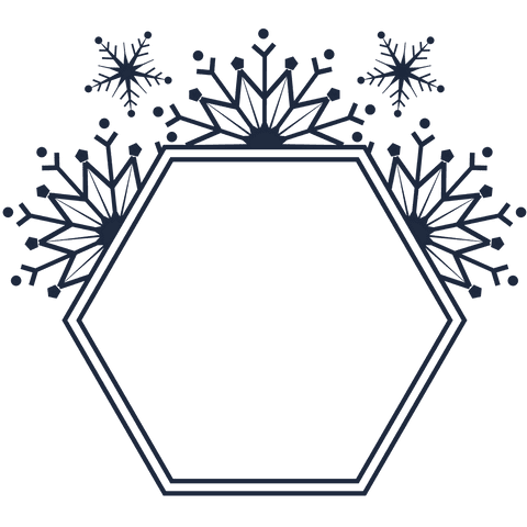 transparent frame with snowflakes and hexagonal center - Download Free Stock Videos Pikwizard.com