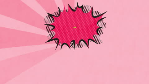 Animated Comic Speech Bubble Exploding with Sound Effect