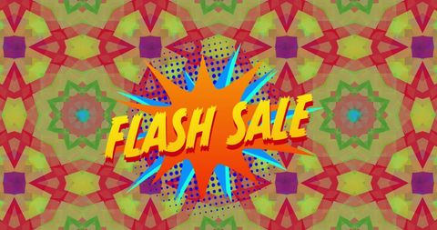 Vibrant Flash Sale Kaleidoscopic Announcement Background - Download Free Stock Images Pikwizard.com