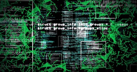 Digital Data Processing with Network Connections and Green Lines - Download Free Stock Images Pikwizard.com