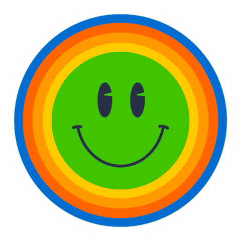 cheerful smiley face with vibrant rings on transparent background - Download Free Stock Videos Pikwizard.com