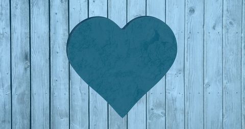 Blue Heart with Wooden Background, Celebrating Love