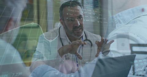 Modern healthcare: doctor using technology for patient consultation