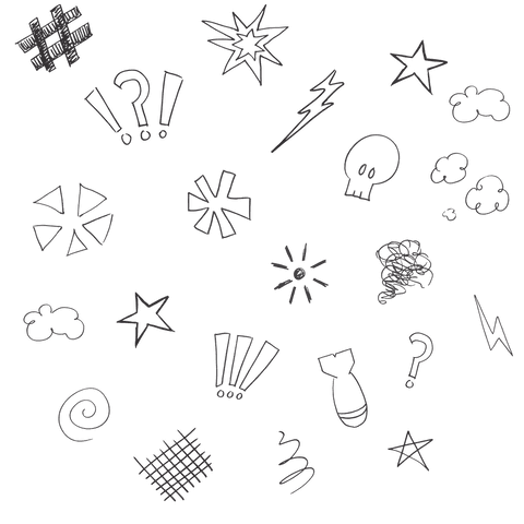 Transparent Black Cartoon Communication Symbols Collection - Download Free Stock Videos Pikwizard.com