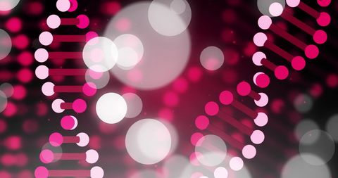 Abstract DNA Helix with Light Bokeh Effect - Download Free Stock Images Pikwizard.com