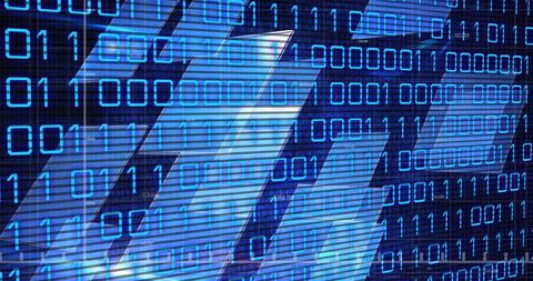 Digital Data Streams with Binary Code and Graphs - Download Free Stock Images Pikwizard.com
