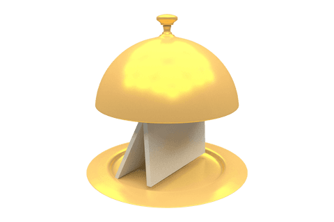 Transparent Plate with Golden Cloche and Card Illustration - Download Free Stock Videos Pikwizard.com